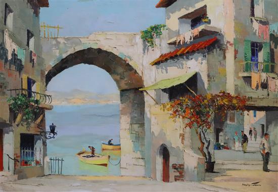 § Cecil Rochfort DOyly John (1906-1993) Corner of Santa Margarita 18 x 26in.